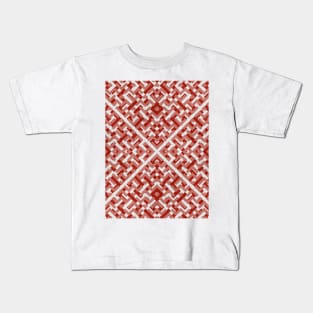 Ruby Maze Geometric Pattern Kids T-Shirt